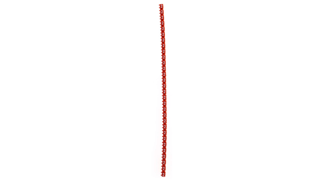 Legrand Clip On Cable Markers, Red, Pre-printed "2", 2.2 → 3mm Cable, 0 382 12