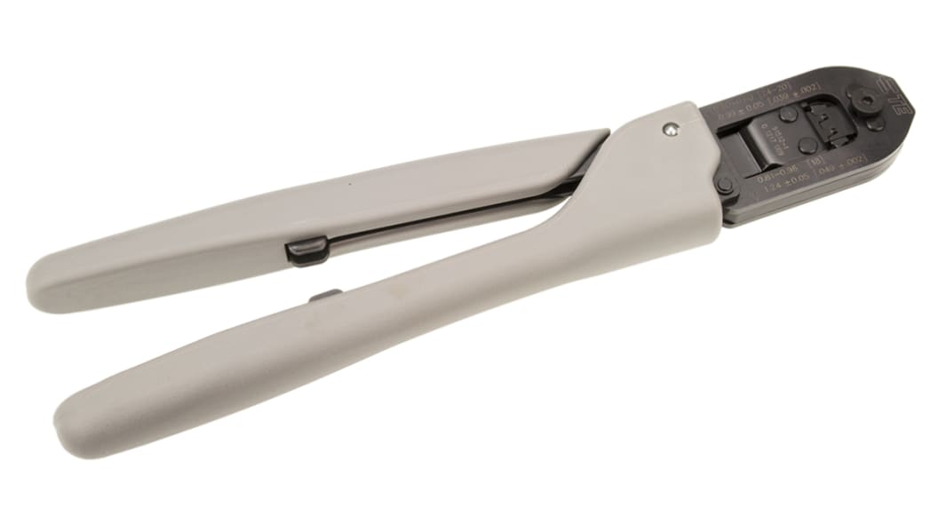 TE Connectivity CERTI-CRIMP II Hand Ratcheting Crimp Tool for Commercial MATE-N-LOK Connector Contacts, 0.2 →
