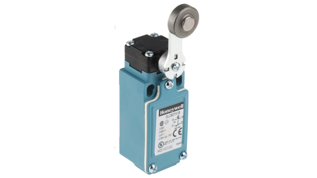 Interrupteur de fin de course Honeywell GLC, Levier à galet, NO/NF, 0,1A, 50V