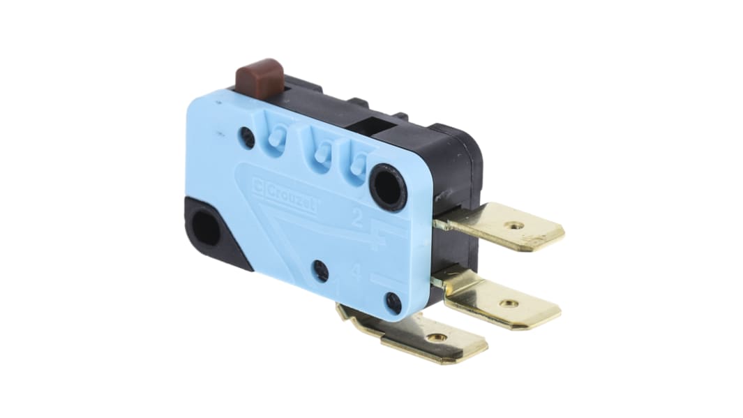 Microinterruttore, Crouzet, SPDT, 16 A a 250 V c.a., IP40, con linguetta