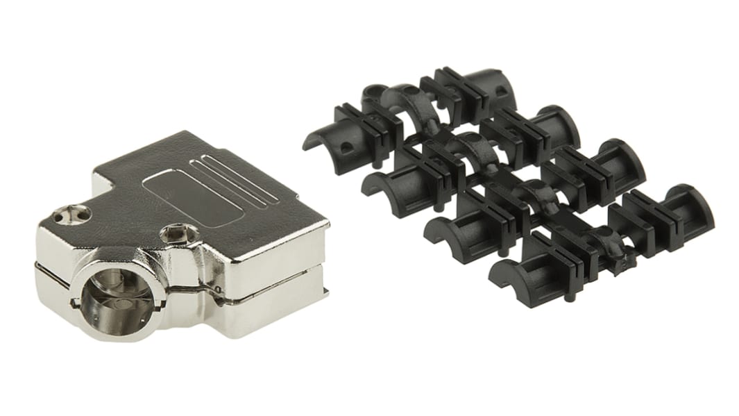 MH Connectors MHD45PK Sub-D Gehäuse gewinkelt, 15-polig, Silber, Größe A, aus ABS