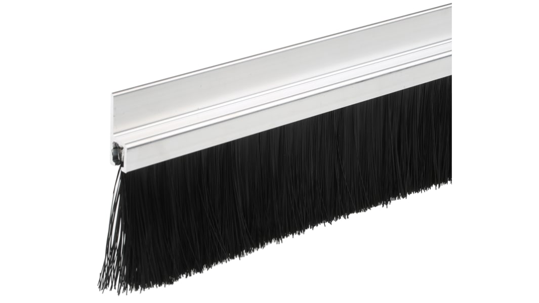 Brosse en bande RS PRO en Aluminium, Nylon Noir, 60mm x 34 mm x 12.1mm