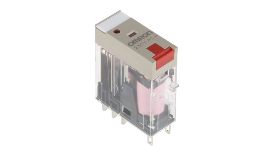 Omron G2R 230V ac Spule 2-poliger Wechsler Steckrelais 5A 27172Ω 900mW Monostabiles Relais
