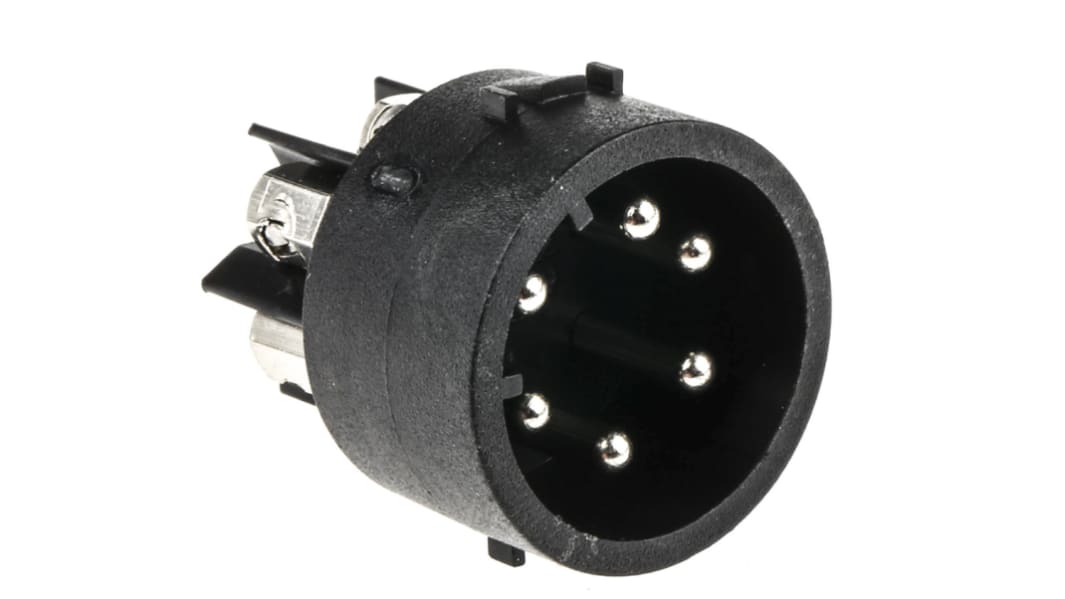 Bulgin Male Connector Insert 6 Way for use with Mini Buccaneer Connector