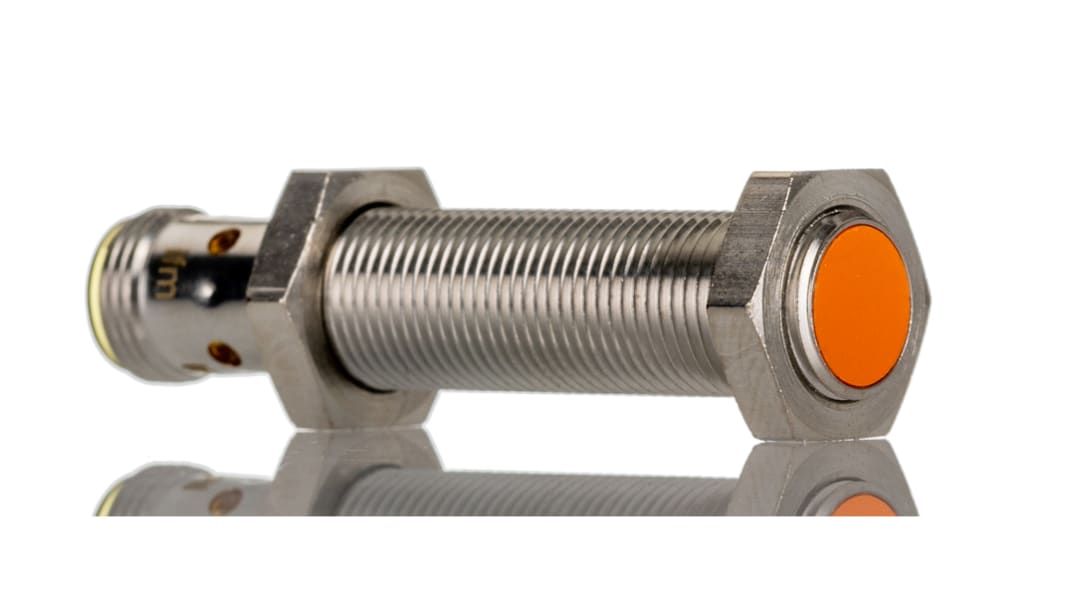 Sensore di prossimità Cilindro filettato ifm electronic, M12, rilevamento 4 mm, 10 → 36 V c.c.