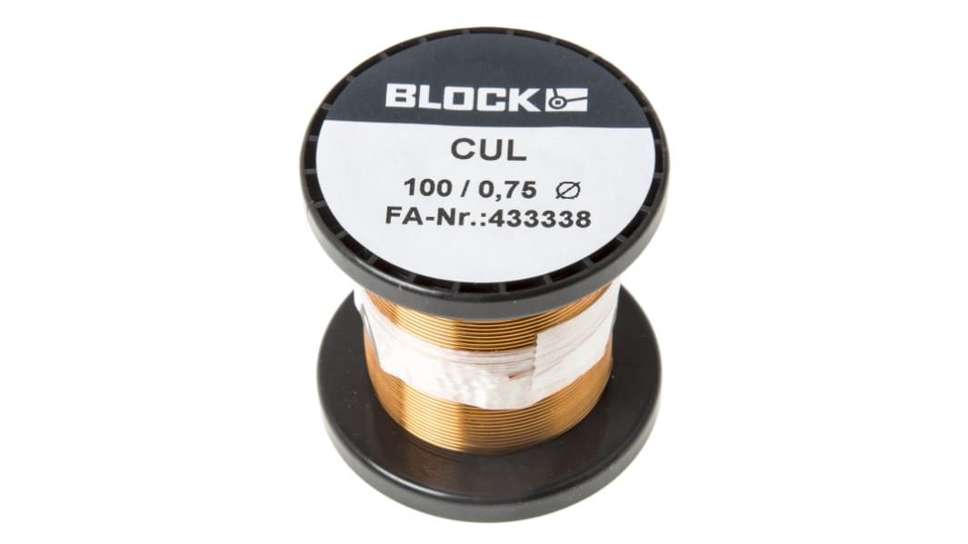 Block 0.75mm Enamelled Copper Wire, 21 AWG 20m Reel