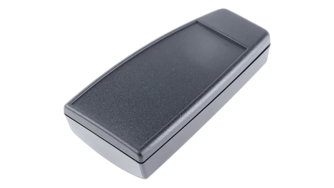 Caja portátil OKW de ABS Negro, 96 x 47 x 24mm, con compartimento batería, muesca de teclado, IP40