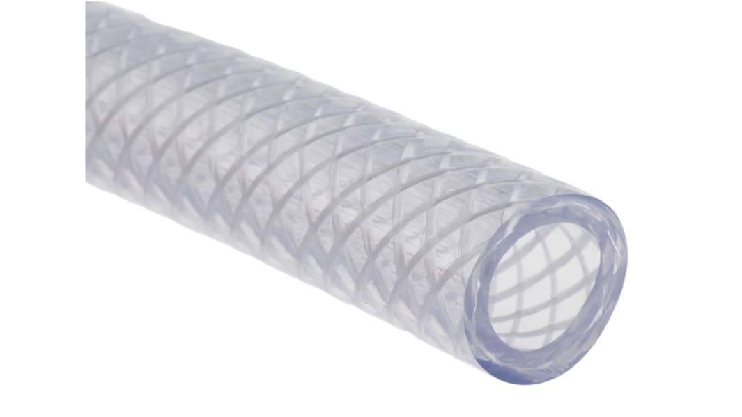 RS PRO PUR, Hose Pipe, 12.5mm ID, 18.5mm OD, Clear, 25m