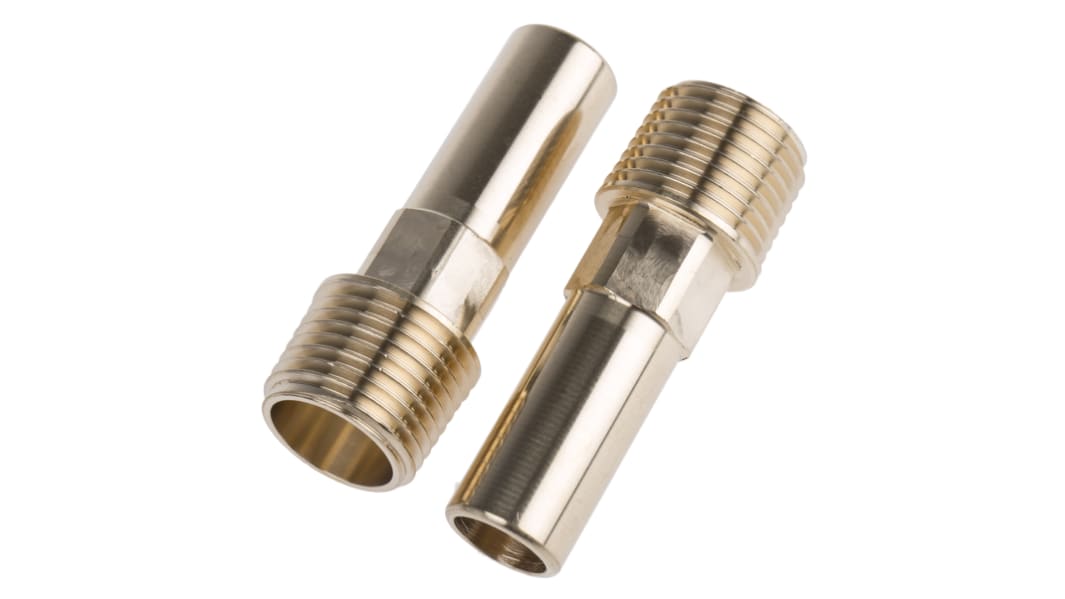 JG Speedfit Brass Pipe Fitting, Straight Push Fit Stem Adapter, Male R 1/2in 15mm