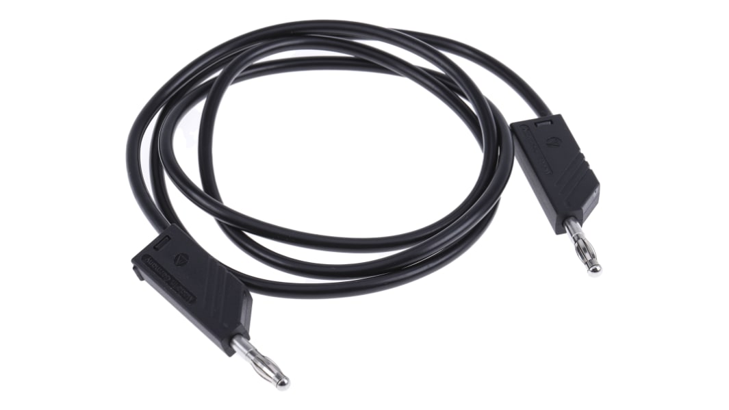 Hirschmann Test & Measurement Test lead, 32A, 60V dc, Black, 1m Lead Length