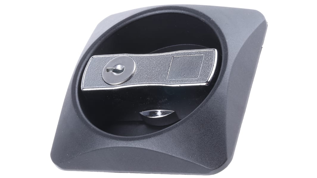 Euro-Locks a Lowe & Fletcher group Company Black Metal, Plastic Locking Handle, Flush