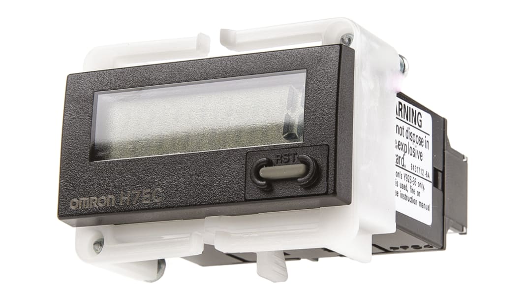 Contador Omron con display LCD de 8 dígitos, 24 V dc