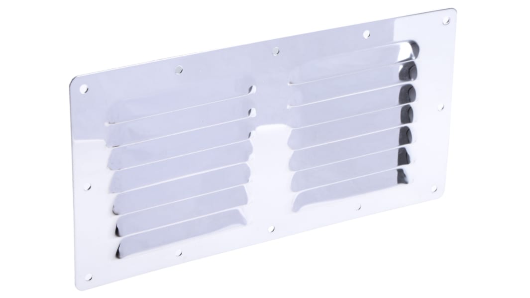 RS PRO Stainless Steel Louvred Panel, 230 x 115 x 0.7mm