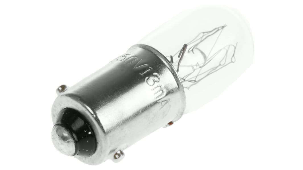 Lampadina spia con base BA9s, 250 V, 3,8 lm