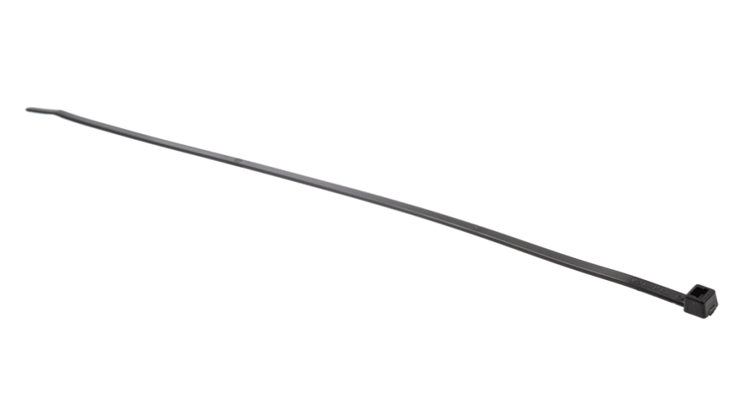 HellermannTyton Cable Tie, Inside Serrated, 300mm x 4.7 mm, Black Polyamide 6.6 (PA66), Pk-100