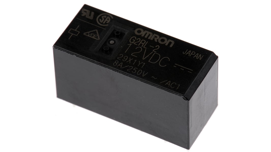 オムロン パワーリレー, 12V dc, 2c接点, 8A, 基板実装