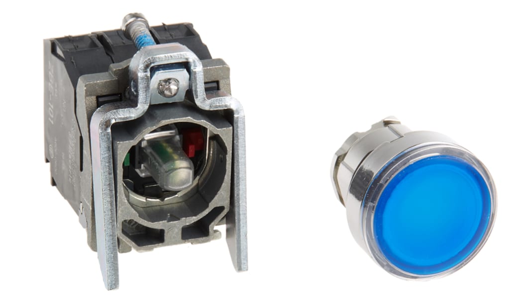Pulsante Schneider Electric, SPDT, luminoso, IP66, IP67, IP69(IP69K) Montaggio a pannello