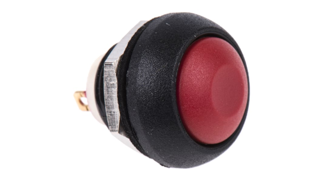 APEM IS Series Series Push Button Switch, Momentary, Panel Mount, 13.6mm Cutout, SPST, 32V ac, IP67