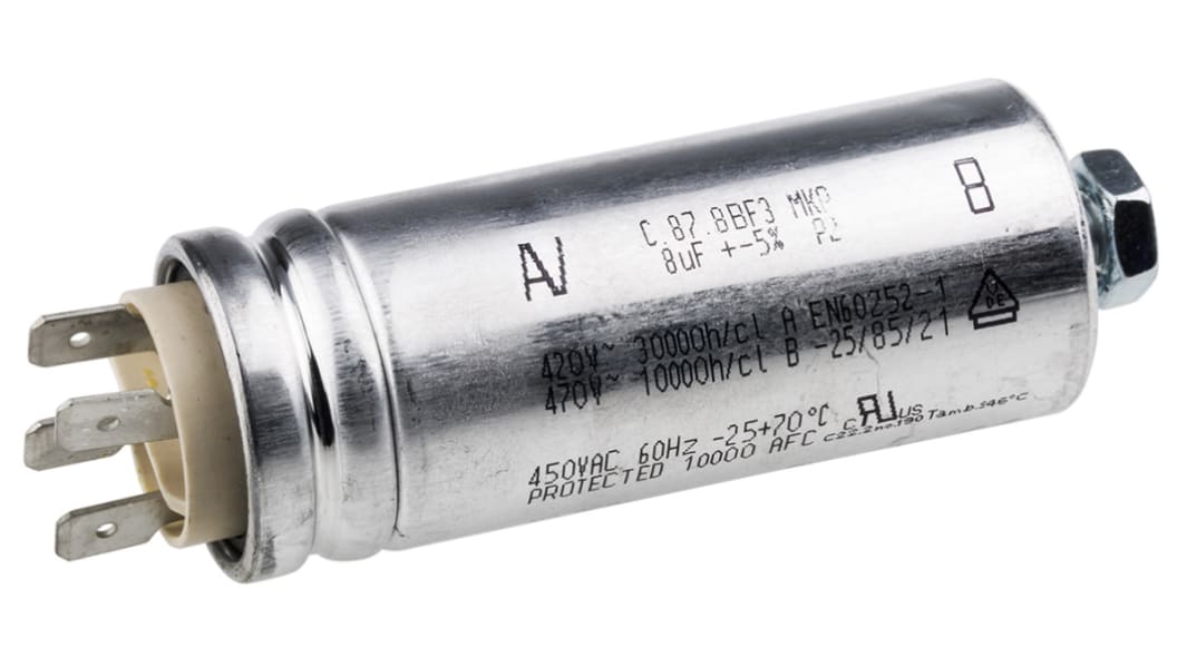 KEMET C87 Folienkondensator 8μF ±5% / 470V ac, Schraubmontage