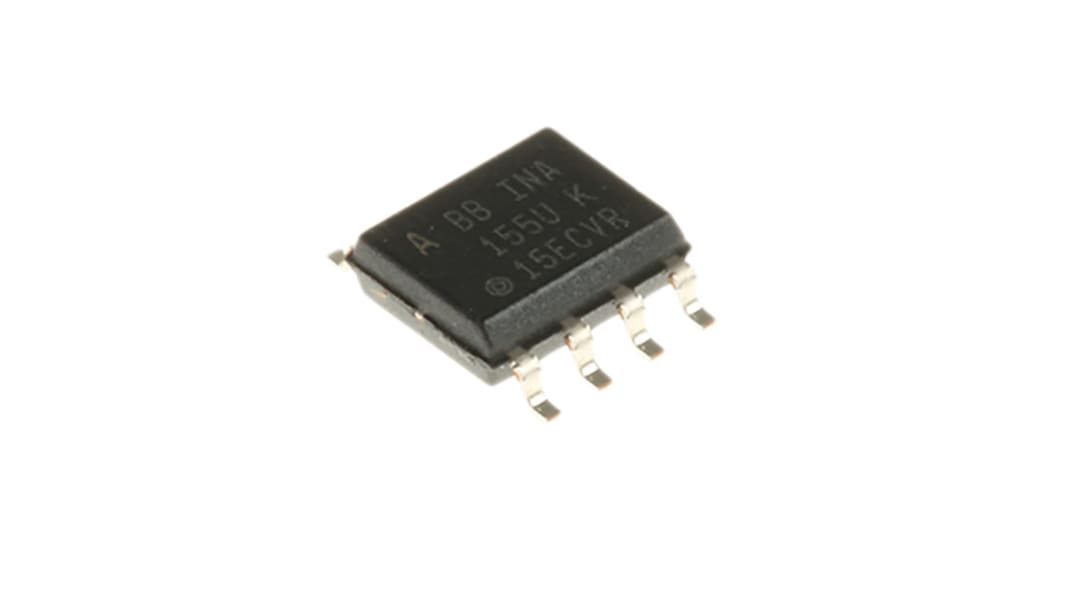 INA155UA Texas Instruments, Instrumentation Amplifier, 1mV Offset, R-RO, 3 V, 5 V, 8-Pin SOIC