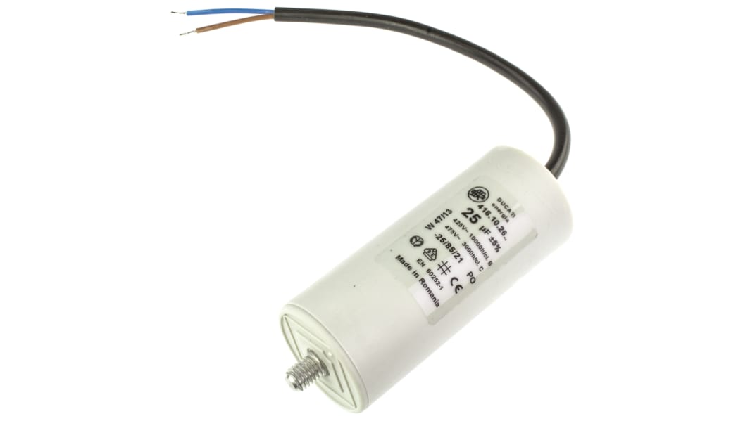 Condensateur à couche mince Ducati Energia 4.16.10 25μF 400 → 500V c.a. ±5%