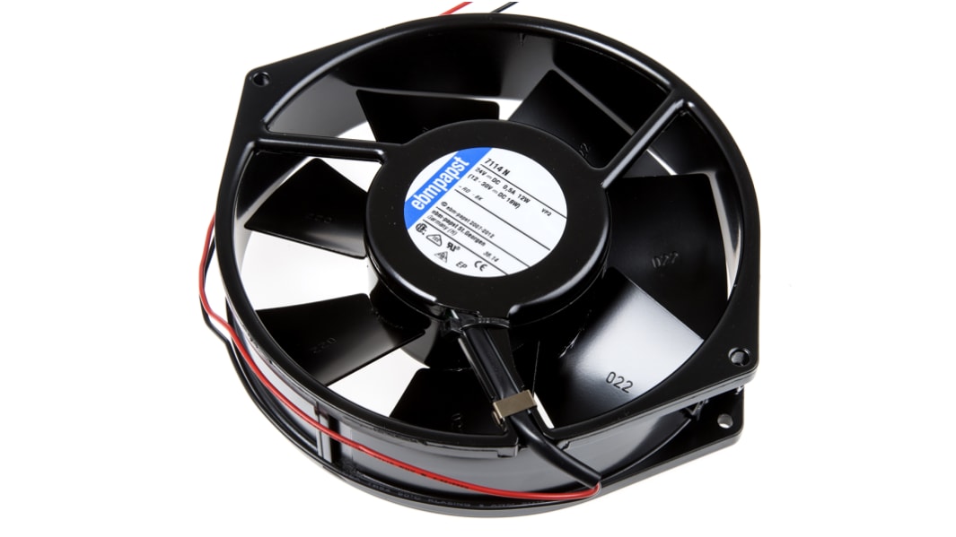 ebm-papst 軸流ファン 電源電圧：24 V dc, DC, 150 x 38mm, 7114N