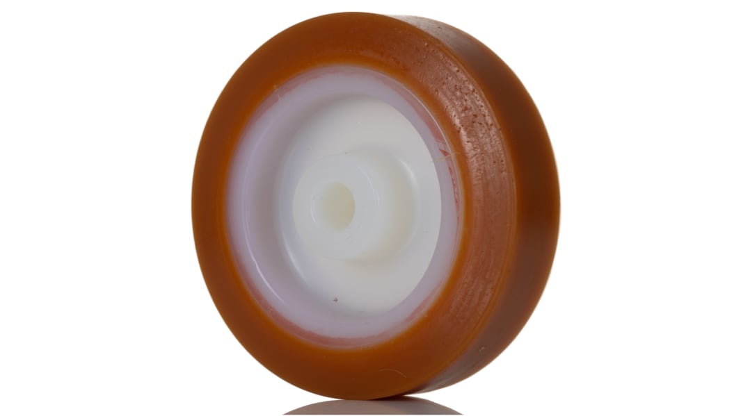 Rueda de carro LAG, 4520, Poliuretano, Naranja, Blanco, 120kg