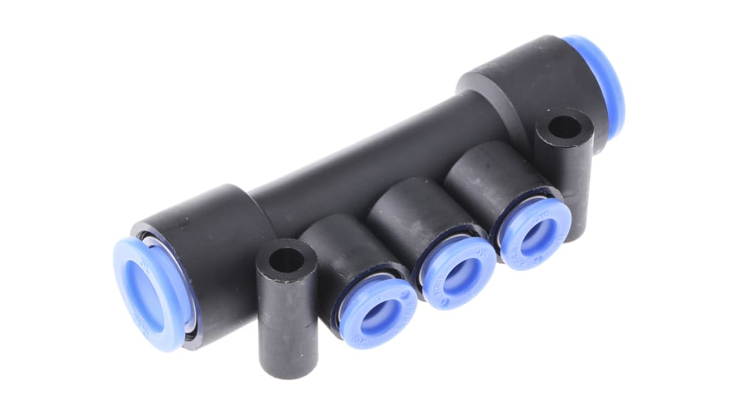 Nourrice SMC 3 sortie 6 mm Push-in 10 mm Push-in