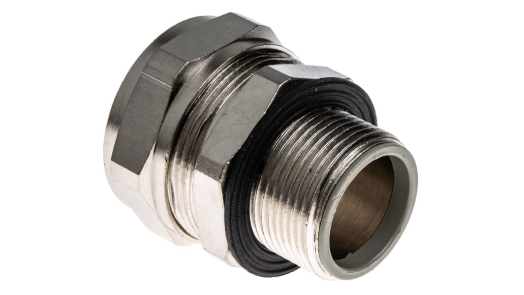 Adaptaflex Swivel, Conduit Fitting, 25mm Nominal Size, M25, Brass, Silver IP65 rating