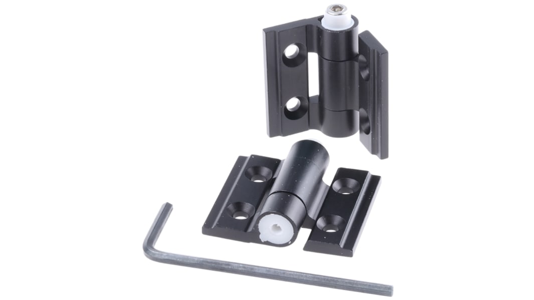 Pinet Aluminium Drehmomentscharnier Reibscharnier Freischwingend, 3mm x 35mm x 30mm