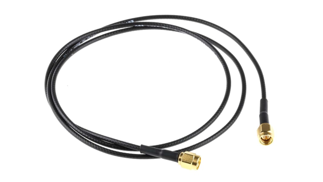 TE Connectivity Male SMA to Male SMA, 1m, RG174 Coaxial, Terminated50 Ω