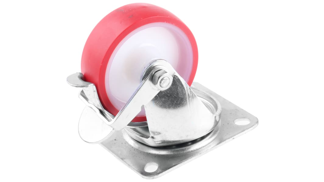 Flexello Braked Swivel Castor Wheel, 200kg Capacity, 100mm Wheel