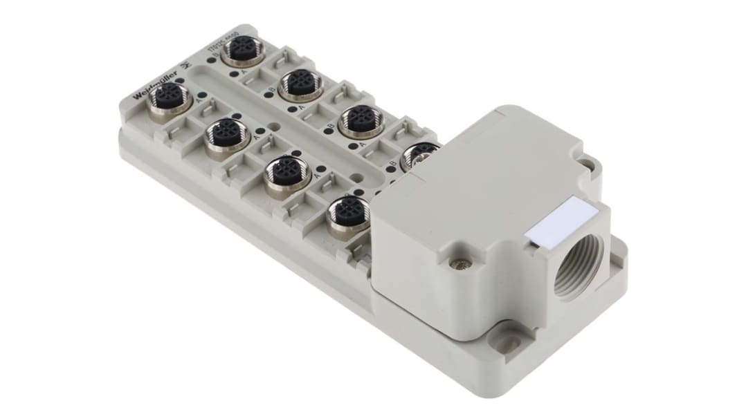Scatola sensore Weidmuller, 8 porte, connettore M12