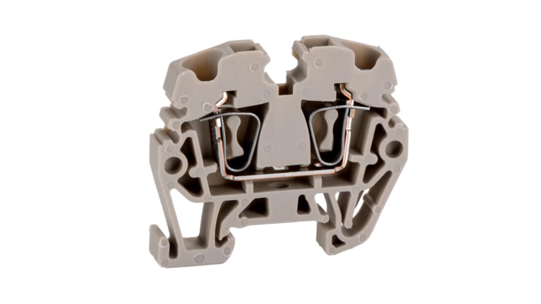 Weidmuller 1720920000 ZDUA Series Dark Beige, 2.5mm², Single-Level, Feed Through Termination, ATEX, IECEx