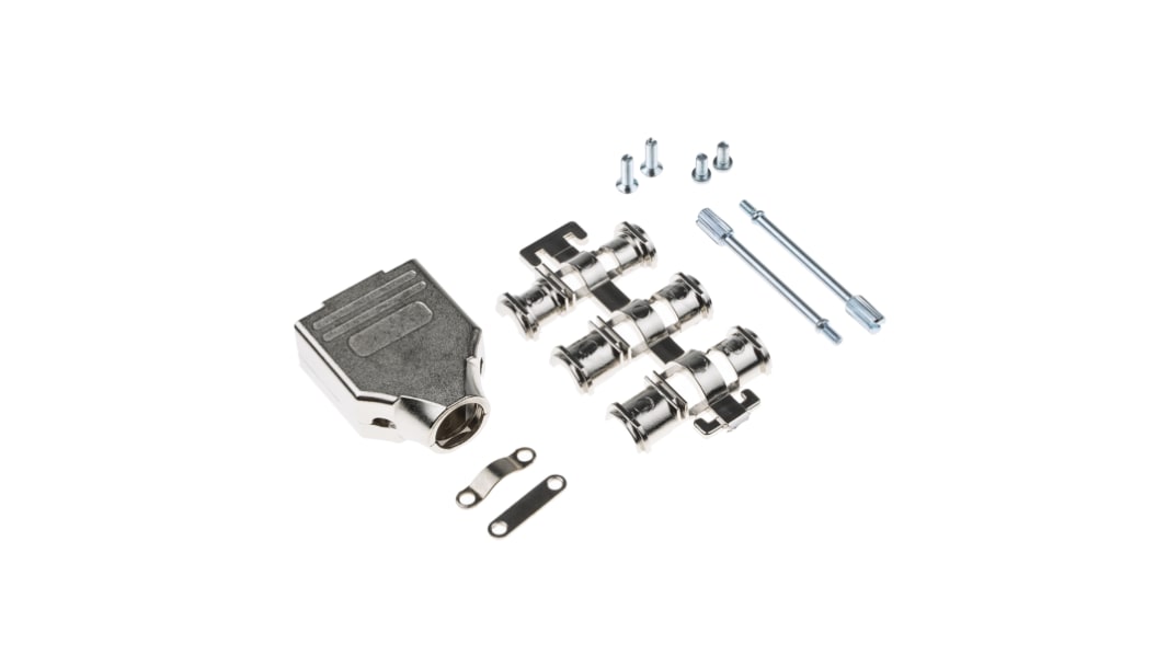 MH Connectors MHDM Sub-D Gehäuse Gerade, 9-polig, Silber, Größe E, aus Zink