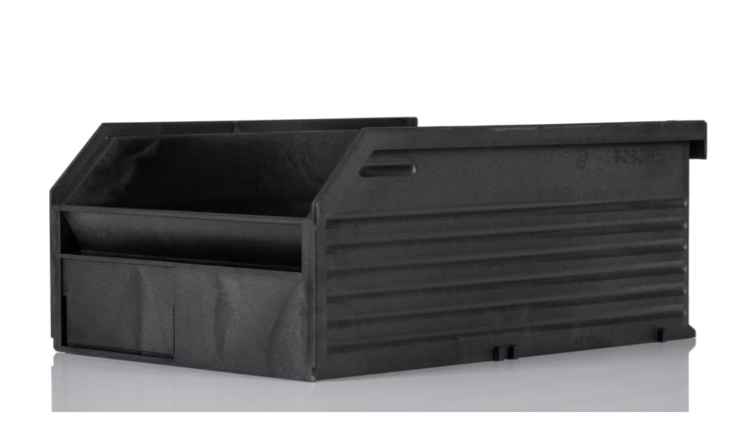 Bosch Rexroth Plastic Storage Bin, 245mm x 173mm x 100mm, Black