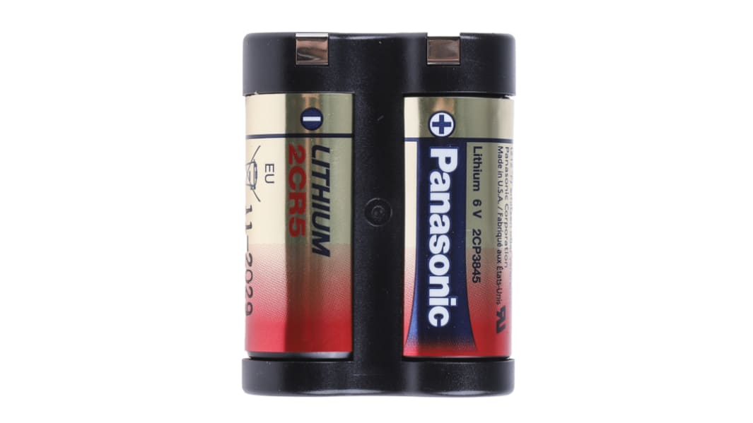 Pile 2CR5, 6V, Panasonic, Lithium Manganèse Dioxyde, 1400mAh