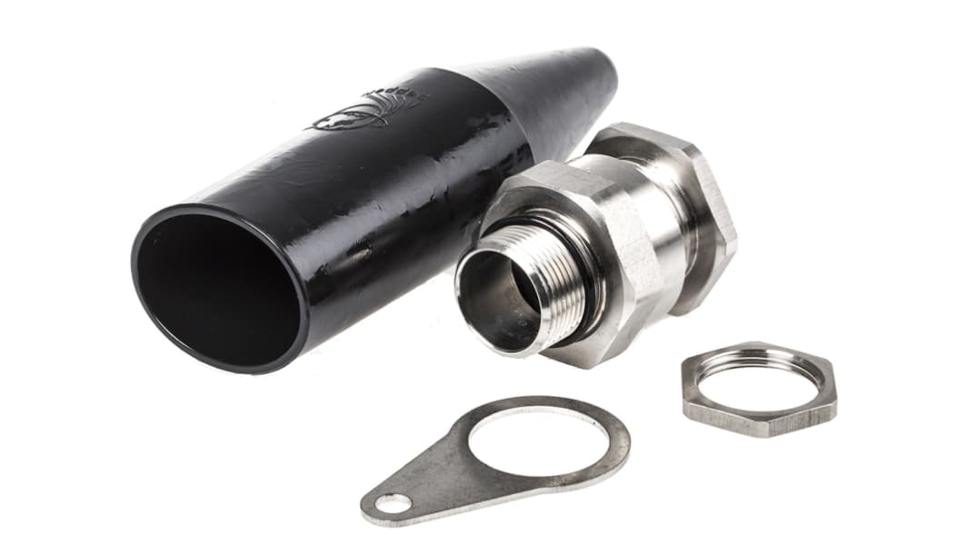 Stainless Steel Cable Gland Kit, M25 Thread, 13.5mm min., 20mm max., IP66, IP68