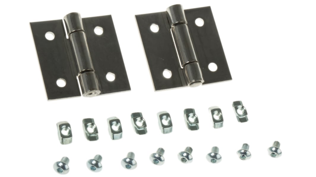 Bisagra para puerta Bosch Rexroth 3842535684 de Acero Inoxidable, para perfil de 20 mm, ranura de 6mm