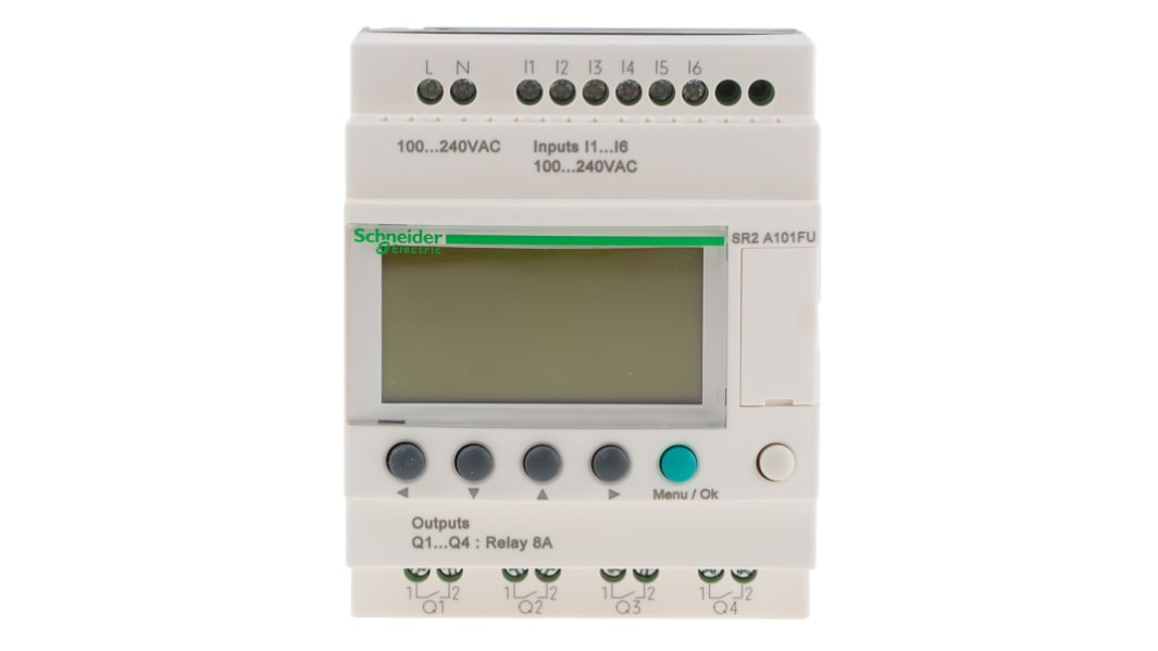 Schneider Electric Zelio Logic Smart Series Logic Module, 120 V ac, 240 V ac Supply, Relay Output, 6-Input, Discrete