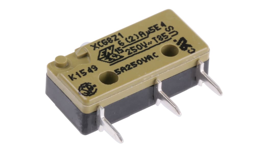 Microinterruttore, Saia-Burgess, SPDT, 6 A a 250 V c.a., IP40, per PCB