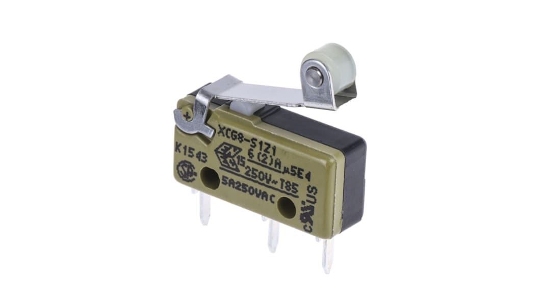Microinterruttore, Saia-Burgess, SPDT, 6 A a 250 V c.a., IP40, per PCB