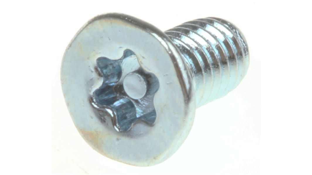RS PRO いたずら防止ねじ, 長さ：6mm, M3, 皿頭, スチール