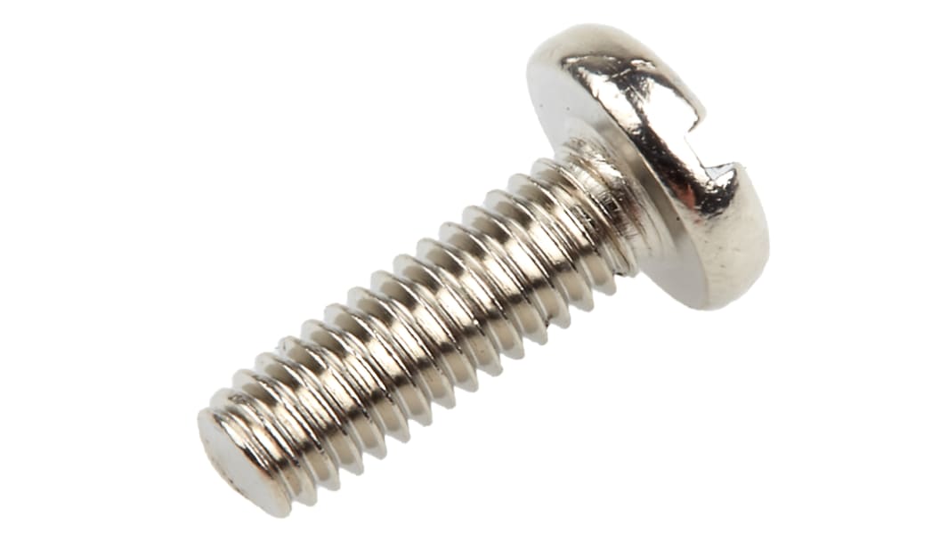 RS PRO Slot Pan Brass Machine Screws DIN 85 x 12.0mm