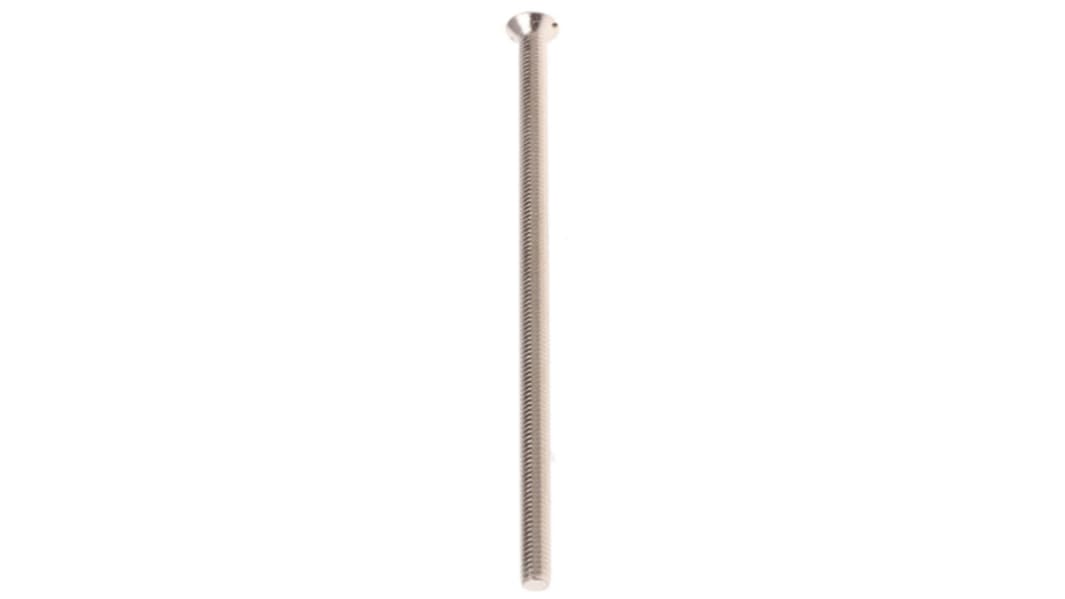 RS PRO Slot Raised (Countersunk) Brass Machine Screws DIN 964 x 75.0mm