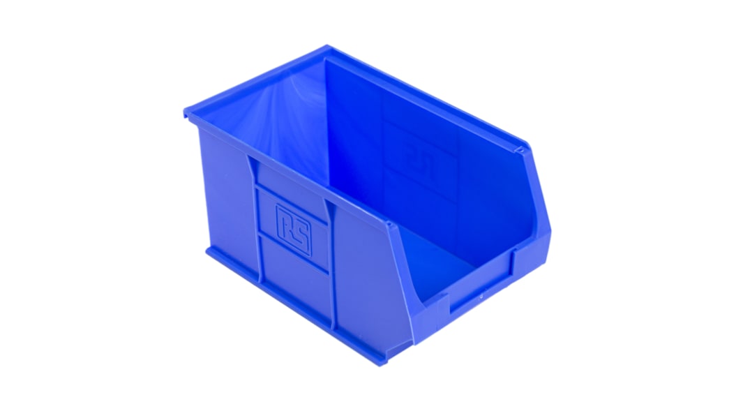RS PRO PP Storage Bin, 240mm x 150mm x 130mm, Blue