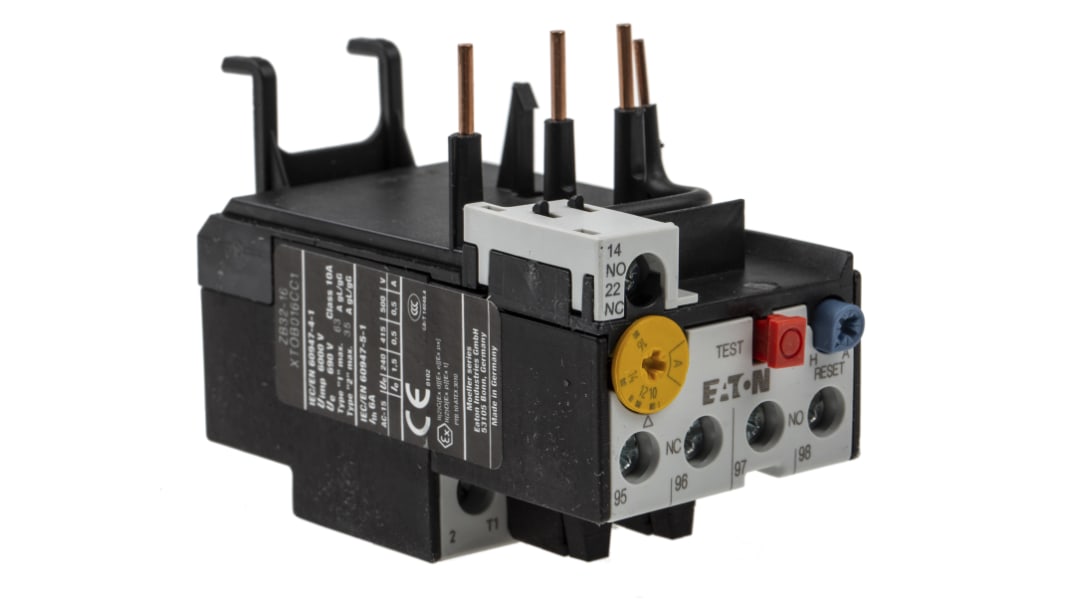 Eaton Overload Relay 1NO + 1NC, 10 → 16 A F.L.C, 16 A Contact Rating, 6 W, 500 Vac