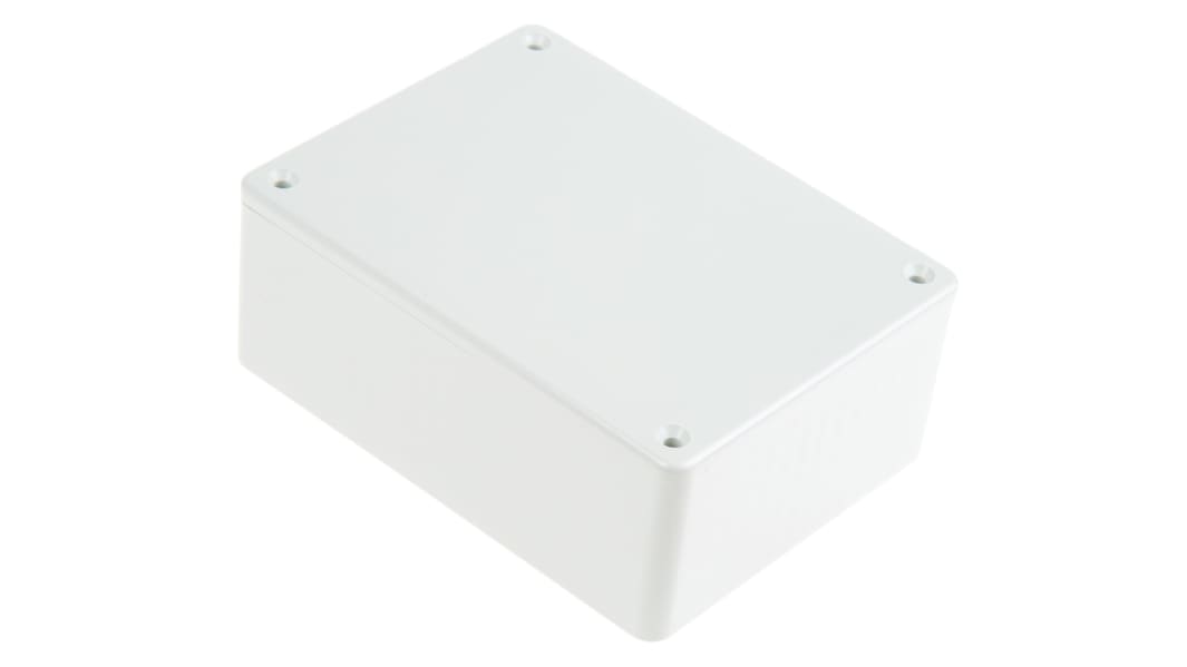 Hammond 1591 Series Grey Flame Retardant ABS Enclosure, IP54, Flanged, Grey Lid, 110 x 82 x 44mm