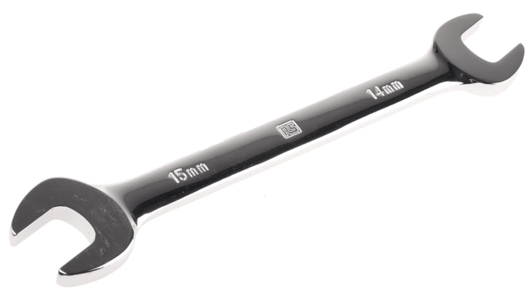 RS PRO Double Ended Open Spanner, 14mm, Metric, Double Ended