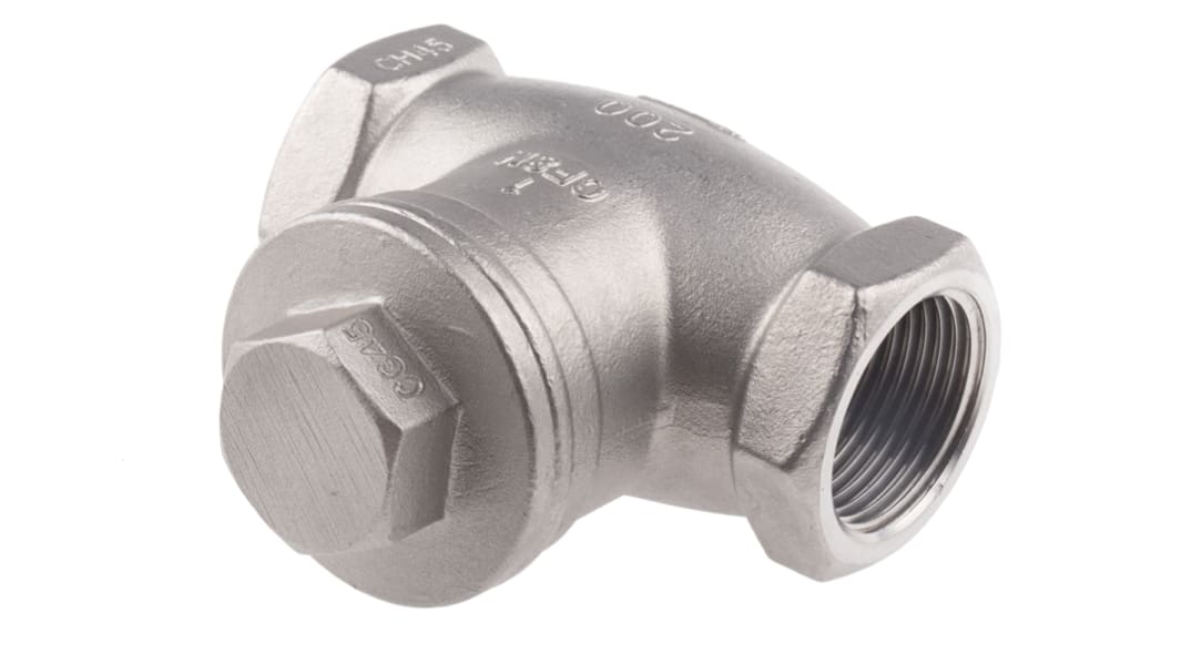 RS PRO Stainless Steel Single Check Valve, BSP 1in, 14 bar
